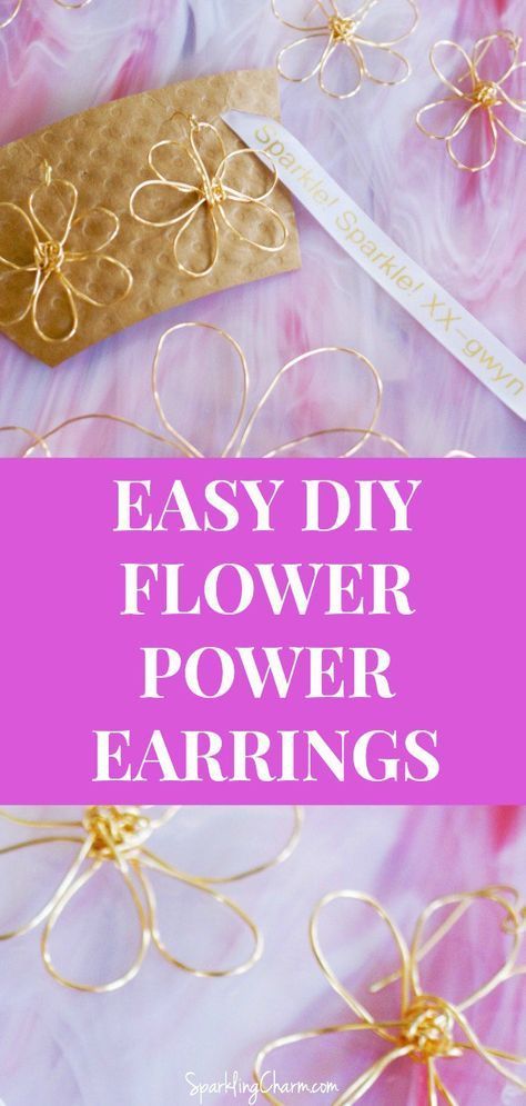 EASY DIY! Gold Flower Power Earrings - Sparkling Charm - EASY DIY! Gold Flower Power Earrings - Sparkling Charm -   17 diy Jewelry gifts ideas