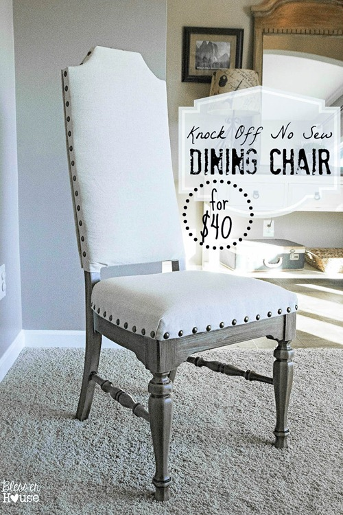 Knock Off No Sew Dining Chairs - Bless'er House - Knock Off No Sew Dining Chairs - Bless'er House -   17 diy Muebles recibidor ideas