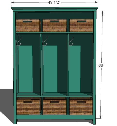Locker Bookshelf - Full Size - Locker Bookshelf - Full Size -   17 diy Muebles recibidor ideas