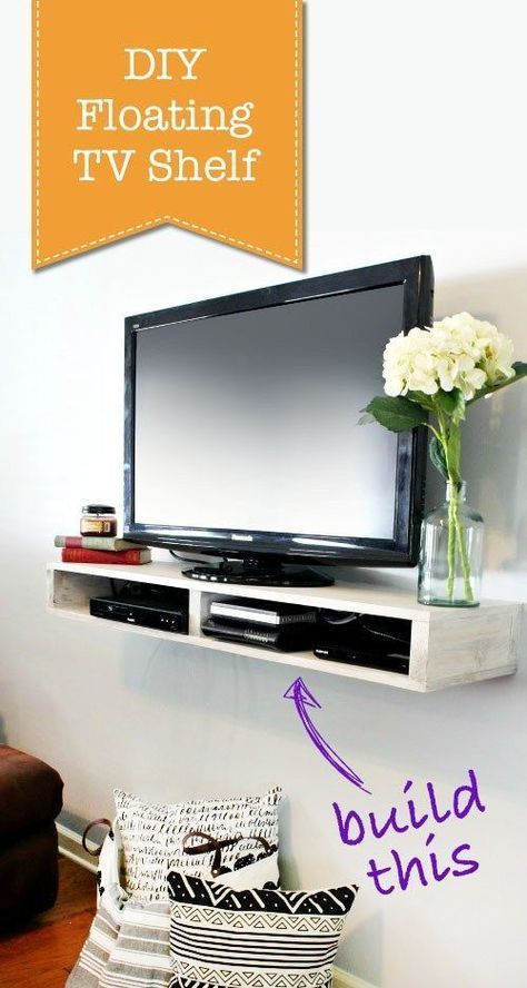 How to Build a Floating TV Shelf - How to Build a Floating TV Shelf -   17 diy Shelves under tv ideas