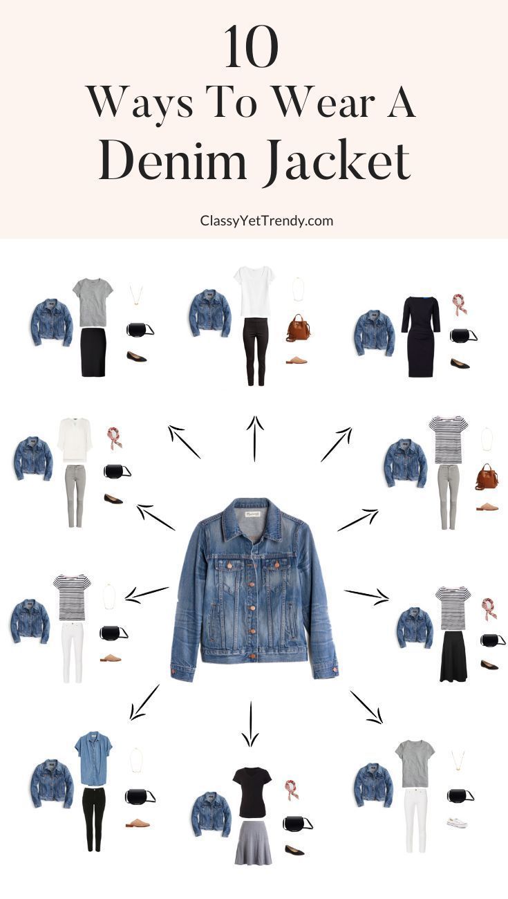 10 Ways To Wear A Denim Jacket - Classy Yet Trendy - 10 Ways To Wear A Denim Jacket - Classy Yet Trendy -   17 style Fashion tips ideas