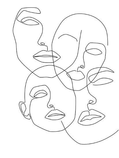 'Messy Faces' Art Print - Explicit Design | Art.com - 'Messy Faces' Art Print - Explicit Design | Art.com -   18 beauty Art simple ideas