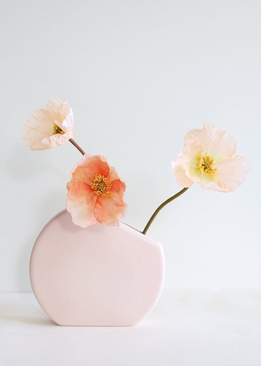 Soft Peach Silk Poppy - Soft Peach Silk Poppy -   18 beauty Design flower ideas