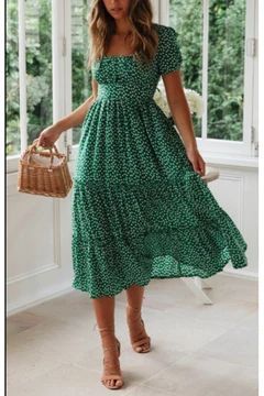 New square collar puff sleeve floral dress - New square collar puff sleeve floral dress -   18 beauty Dresses for summer ideas