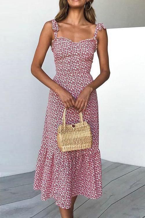 Floral Print Slim Slip Dress - Floral Print Slim Slip Dress -   18 beauty Dresses for summer ideas