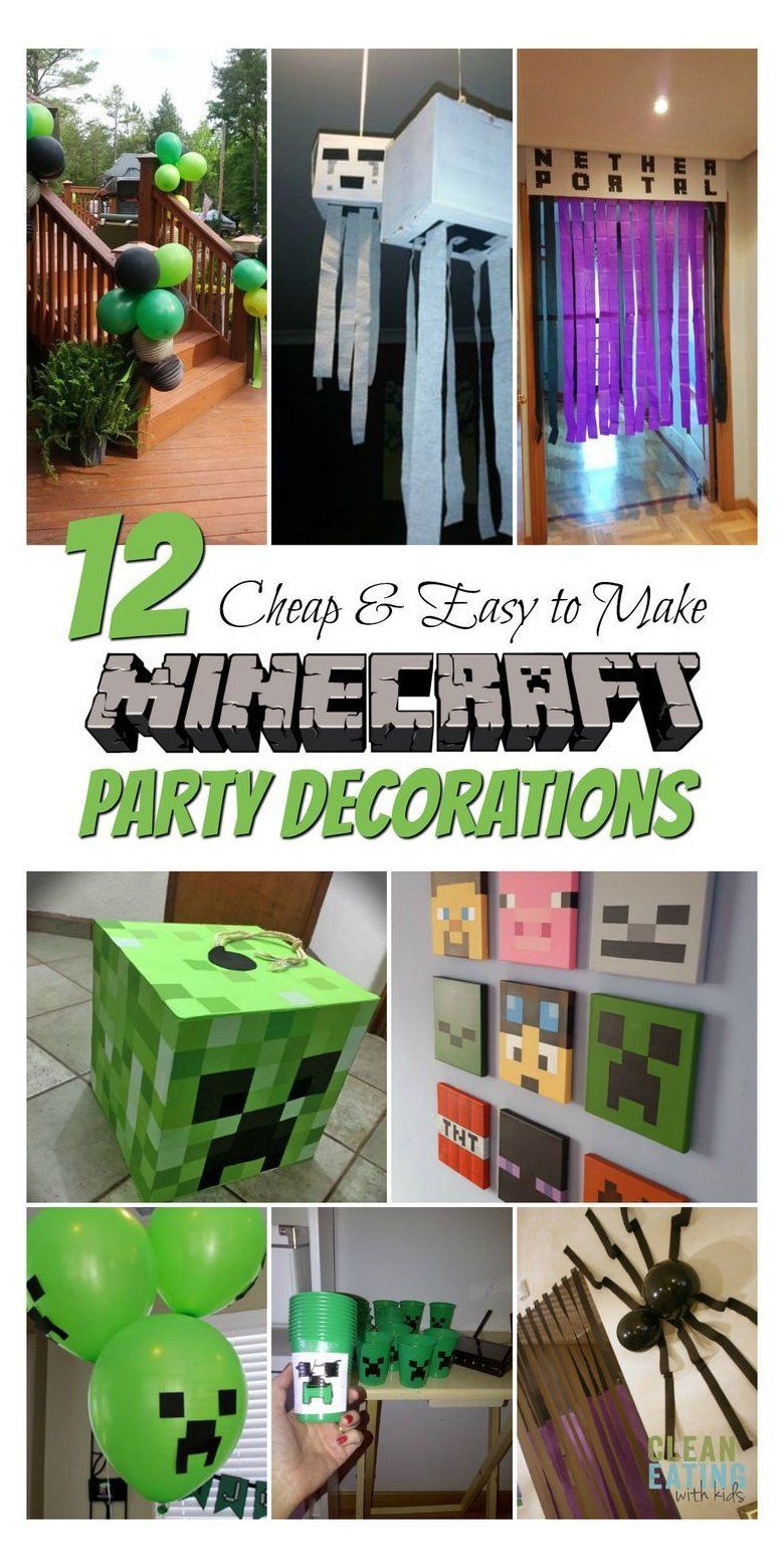 How to Host a Cheap! Minecraft Birthday Party with Printables Step by Step Party Planner Clean Ea #birthdaydecoration - How to Host a Cheap! Minecraft Birthday Party with Printables Step by Step Party Planner Clean Ea #birthdaydecoration -   18 diy 100 birthday parties ideas