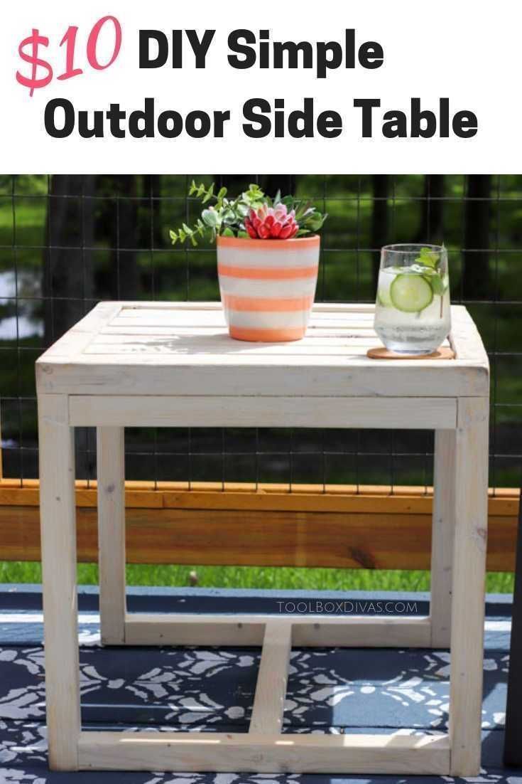 Simple $10 DIY Outdoor Side Table - ToolBox Divas - Simple $10 DIY Outdoor Side Table - ToolBox Divas -   18 diy 100 simple ideas