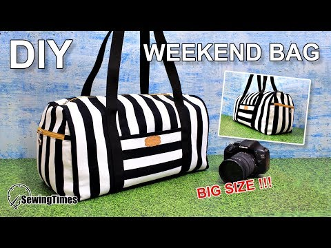 DIY Weekend Bag ???? ????? | How to make a duffel bag travel bag - sewing tutorial [sewingtimes] - DIY Weekend Bag ???? ????? | How to make a duffel bag travel bag - sewing tutorial [sewingtimes] -   18 diy Bag travel ideas