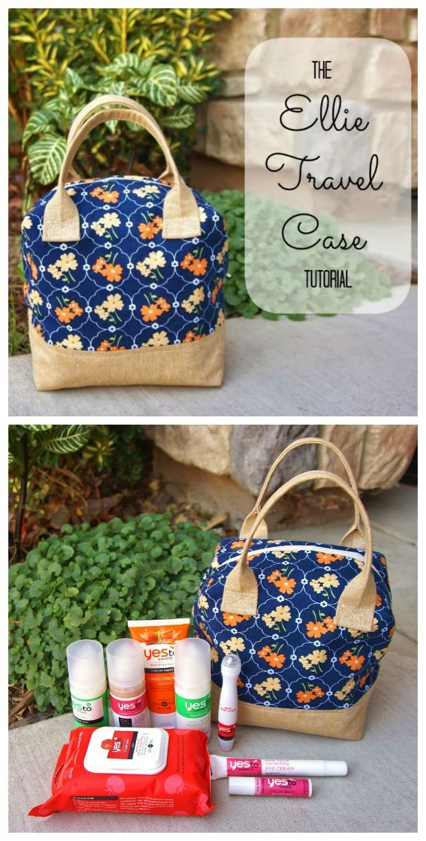 Ellie Travel Case - FREE sewing pattern & tutorial - Sew Modern Bags - Ellie Travel Case - FREE sewing pattern & tutorial - Sew Modern Bags -   18 diy Bag travel ideas
