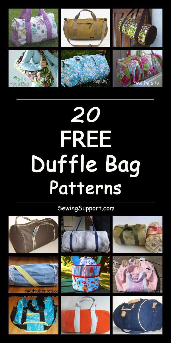 30+ Free Duffle Bag Patterns - 30+ Free Duffle Bag Patterns -   18 diy Bag travel ideas