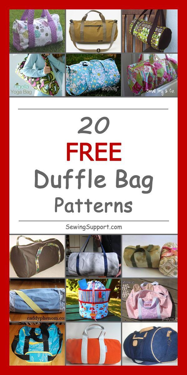 30+ Free Duffle Bag Patterns - 30+ Free Duffle Bag Patterns -   18 diy Bag travel ideas