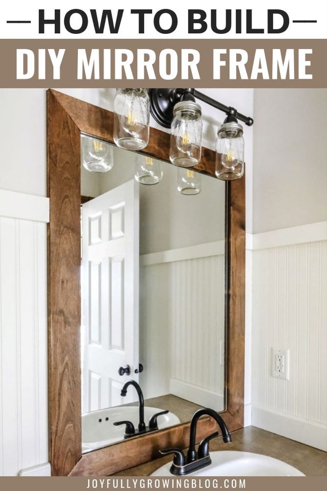 How to Add a DIY Wood Frame to a Bathroom Mirror - How to Add a DIY Wood Frame to a Bathroom Mirror -   18 diy Bathroom wood ideas