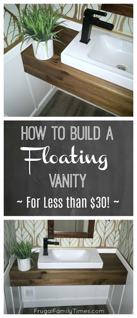 How to Build a DIY Floating Vanity with wood (for less than $30!) - How to Build a DIY Floating Vanity with wood (for less than $30!) -   18 diy Bathroom wood ideas