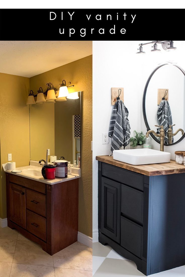 DIY bathroom vanity upgrade - DIY bathroom vanity upgrade -   18 diy Bathroom wood ideas