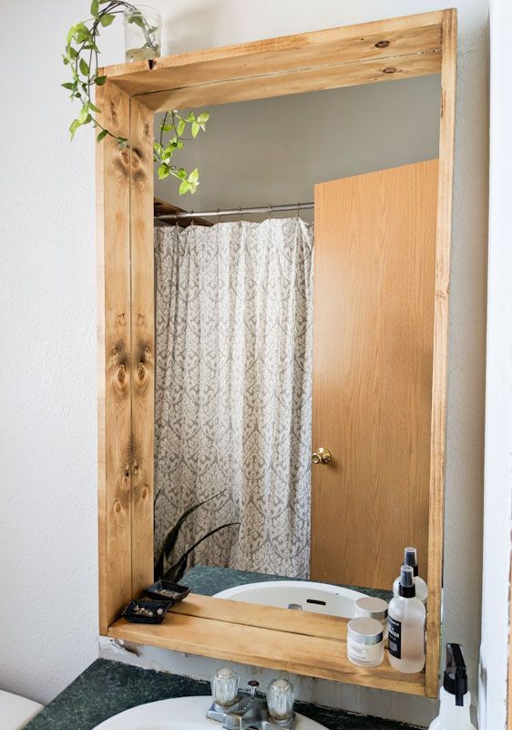 Bathroom Renovation - DIY Bathroom Mirror Makeover - My Happy Simple Living - Bathroom Renovation - DIY Bathroom Mirror Makeover - My Happy Simple Living -   18 diy Bathroom wood ideas