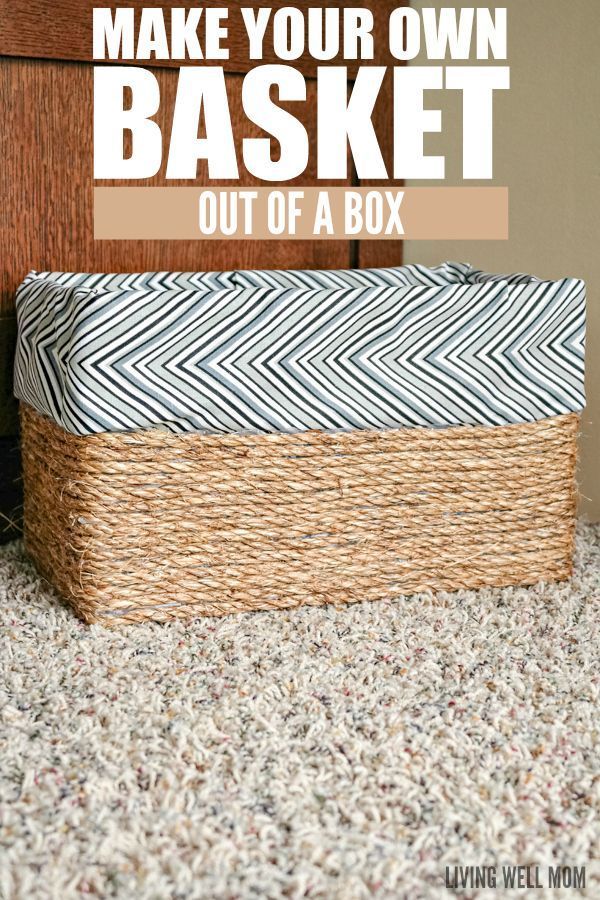 Make Your Own Basket Out of a Box - Make Your Own Basket Out of a Box -   18 diy Box recycle ideas