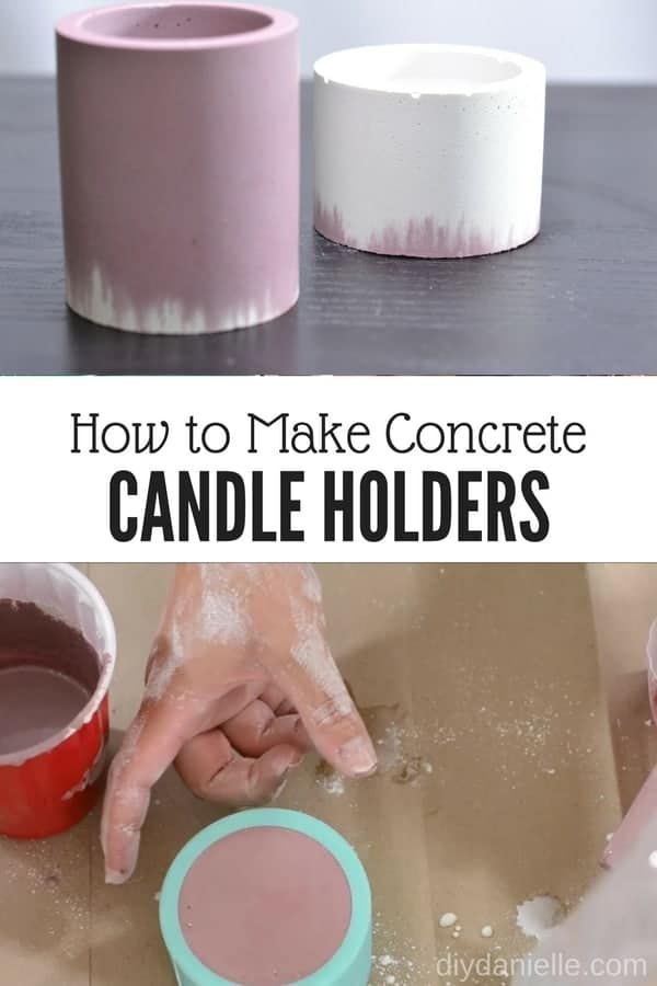 How to Make Concrete Candle Holders - DIY Danielle® - How to Make Concrete Candle Holders - DIY Danielle® -   18 diy Candles holders ideas
