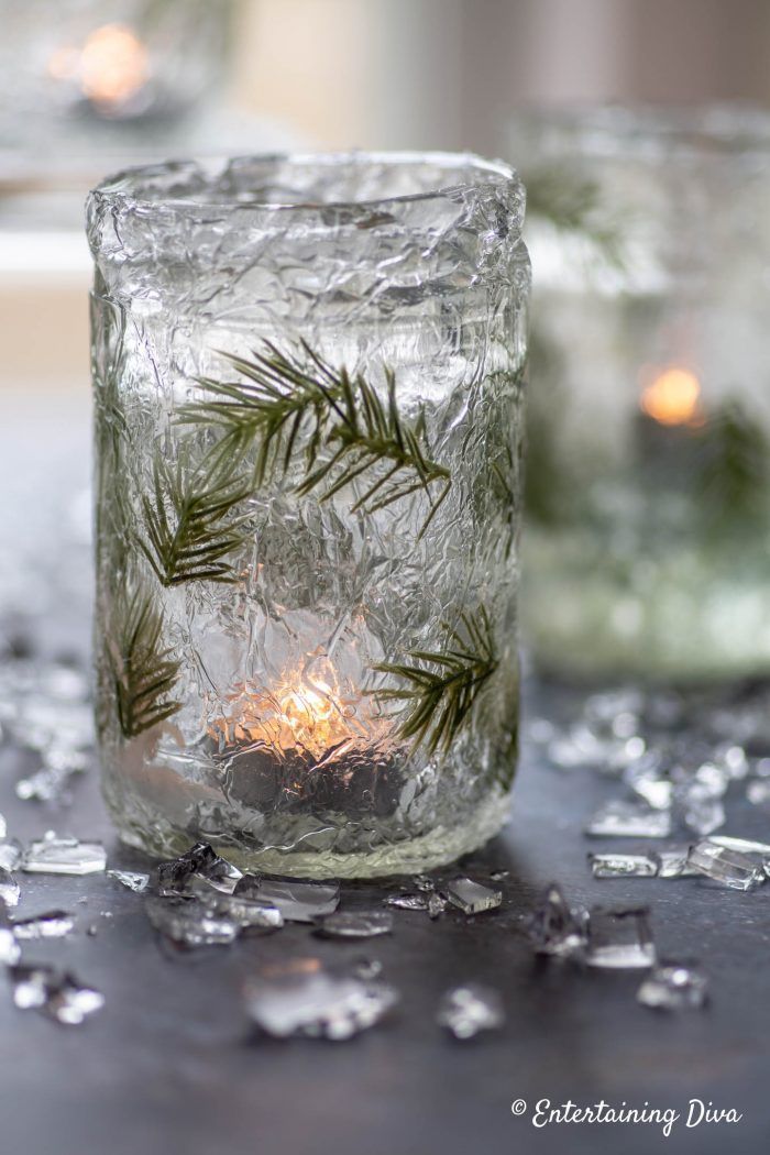 Winter Wonderland Decor: DIY Faux Ice Candle Holders - Entertaining Diva @ From House To Home - Winter Wonderland Decor: DIY Faux Ice Candle Holders - Entertaining Diva @ From House To Home -   18 diy Candles holders ideas