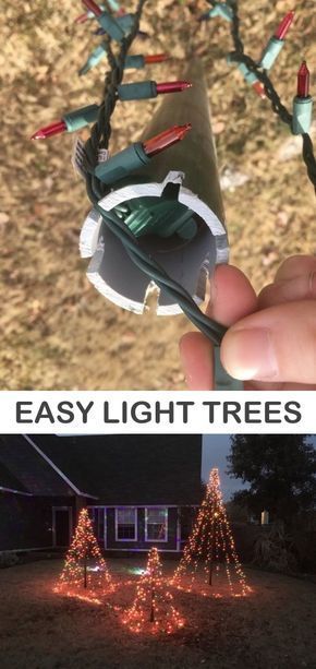 DIY Easy Christmas Tree Lights For Your Backyard - DIY Easy Christmas Tree Lights For Your Backyard -   18 diy Christmas cheap ideas