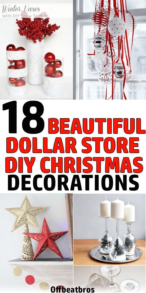 18 Stunning DIY Dollar Store Christmas Decoration Ideas - 18 Stunning DIY Dollar Store Christmas Decoration Ideas -   18 diy Christmas cheap ideas