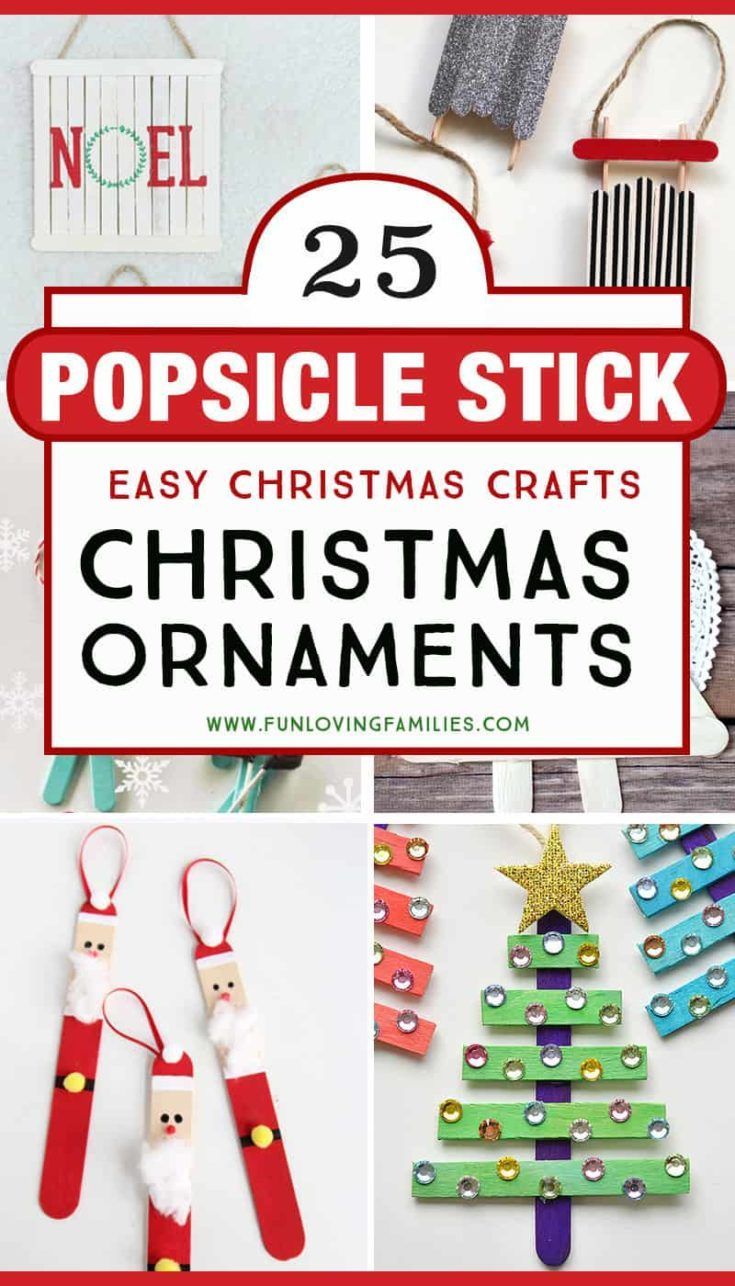 25 Fun and Easy DIY Popsicle Stick Ornaments - Fun Loving Families - 25 Fun and Easy DIY Popsicle Stick Ornaments - Fun Loving Families -   18 diy Christmas children ideas