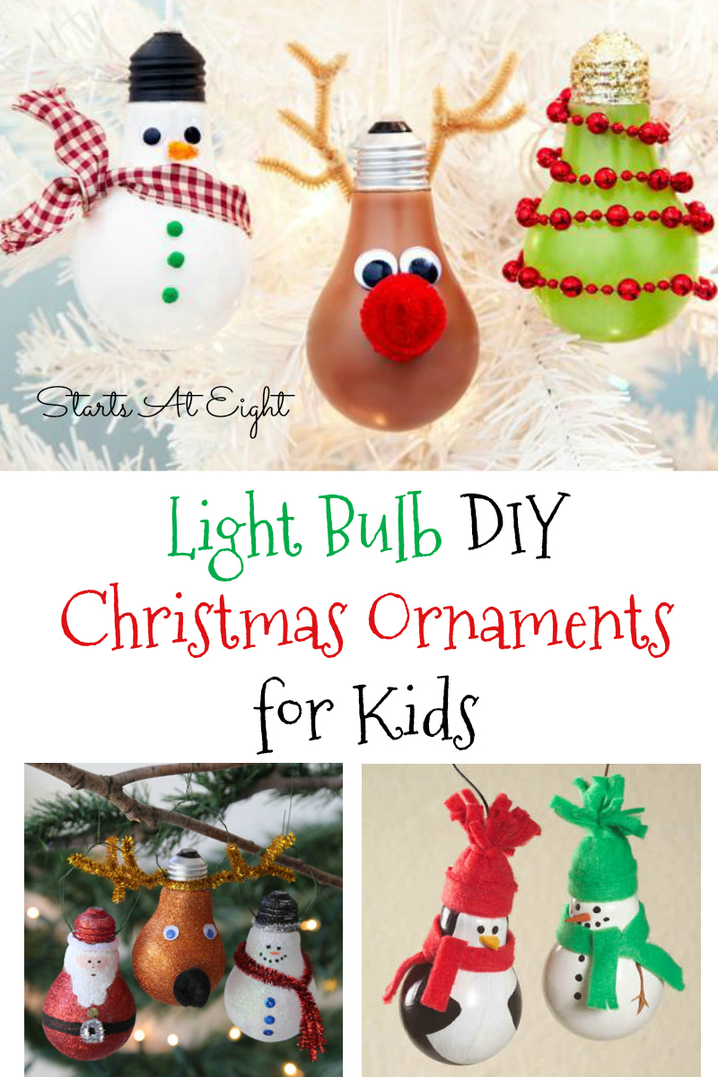 Light Bulb DIY Christmas Ornaments for Kids - Light Bulb DIY Christmas Ornaments for Kids -   18 diy Christmas children ideas