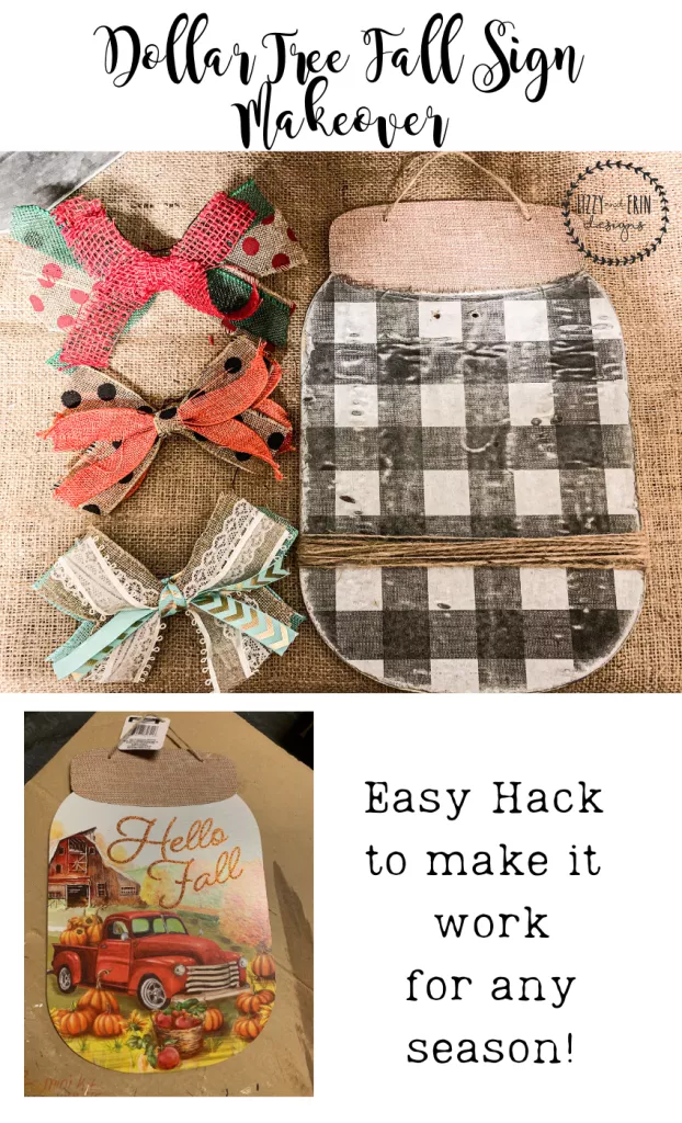 From a Dollar Tree Fall Sign to a Cute Picture Frame – Lizzy & Erin - From a Dollar Tree Fall Sign to a Cute Picture Frame – Lizzy & Erin -   18 diy Dollar Tree fall ideas