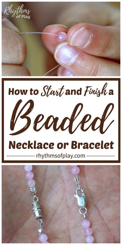How to Start and Finish a Beaded Necklace or Bracelet - How to Start and Finish a Beaded Necklace or Bracelet -   18 diy Easy jewelry ideas