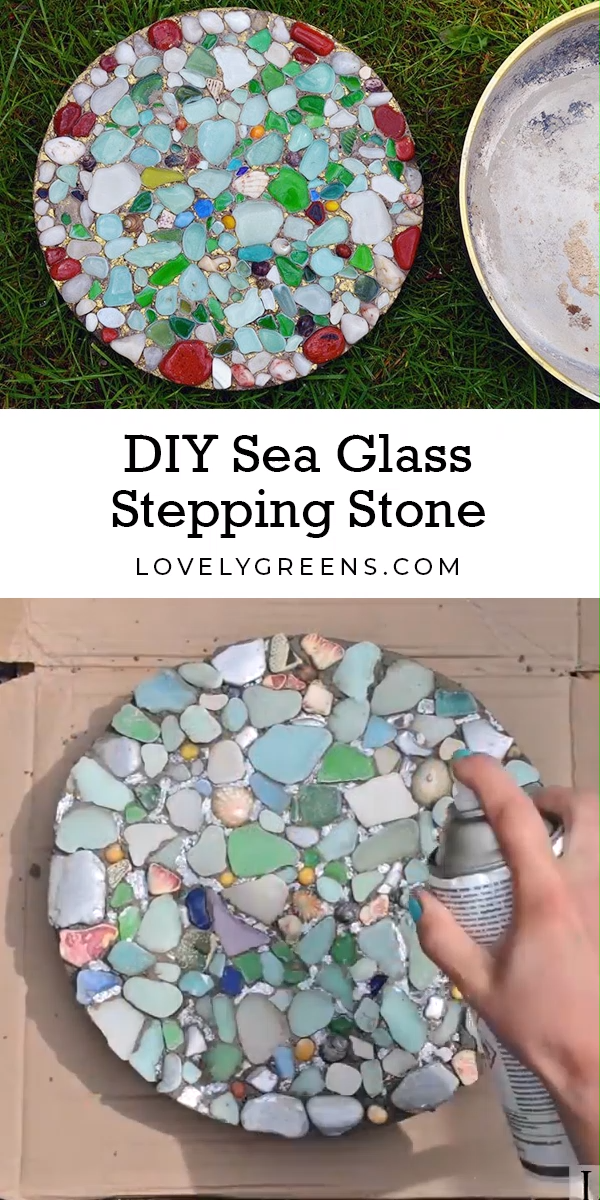How to make DIY Sea Glass Stepping Stones - How to make DIY Sea Glass Stepping Stones -   18 diy Garden decoration ideas