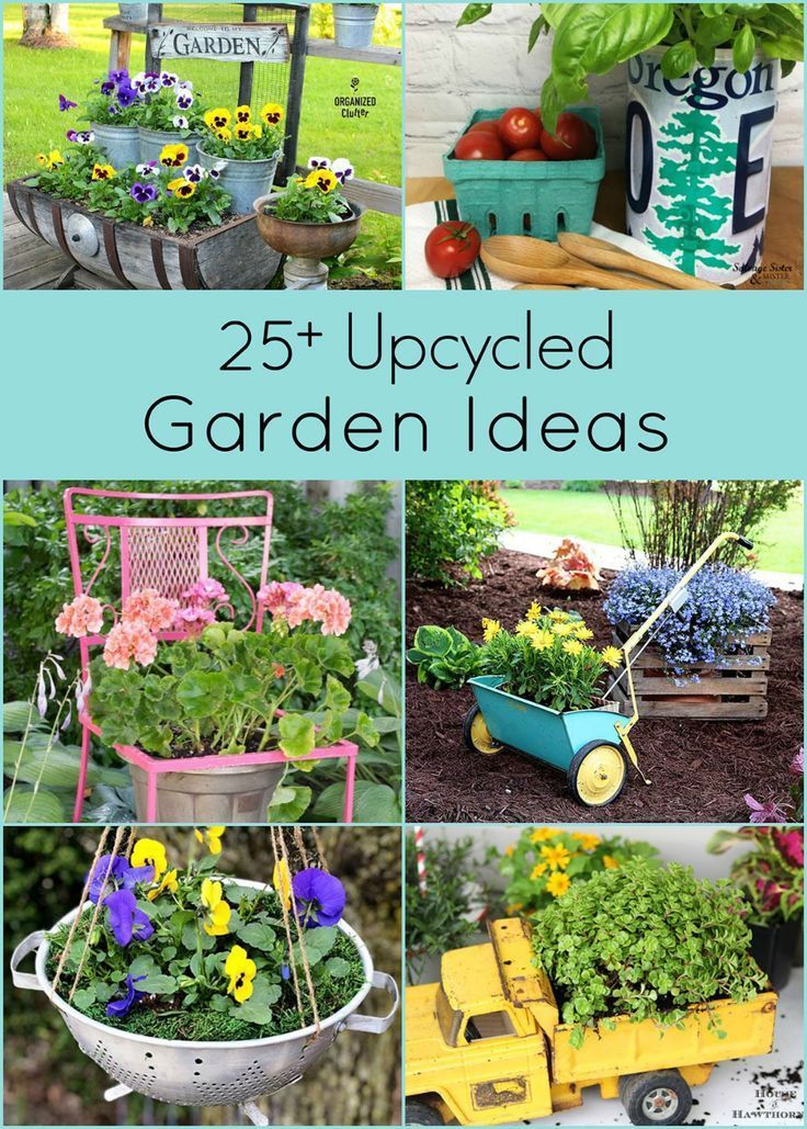 25+ Upcycled Garden Ideas - 25+ Upcycled Garden Ideas -   18 diy Garden decoration ideas