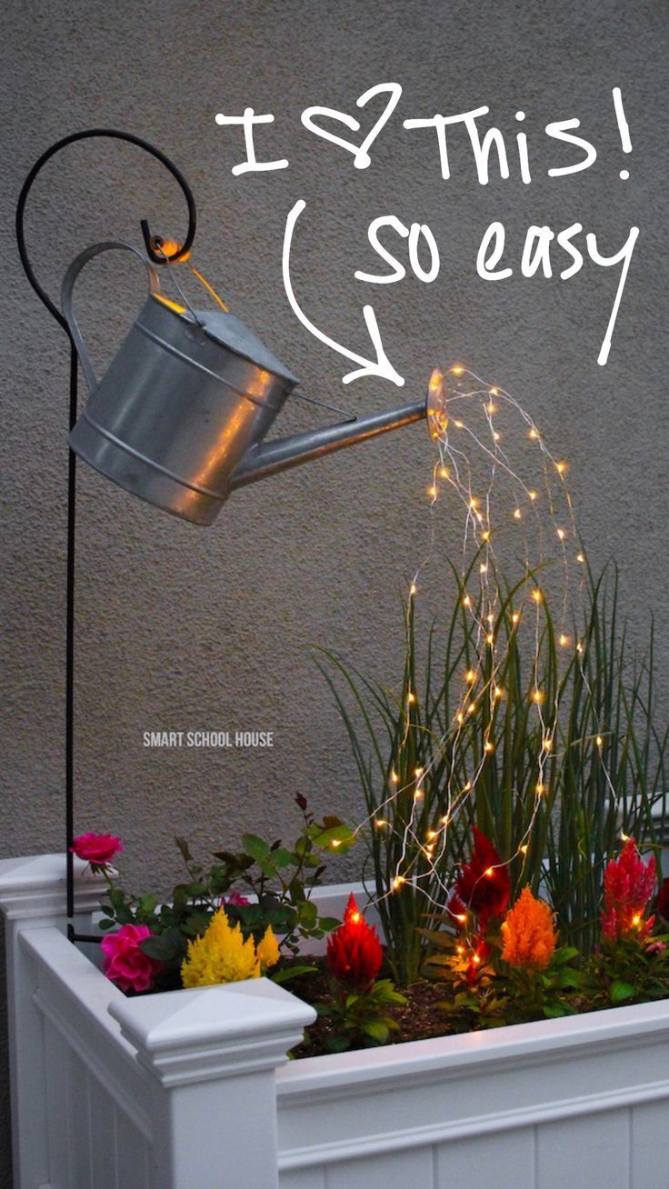 DIY Watering Can with Lights - DIY Watering Can with Lights -   18 diy Garden decoration ideas
