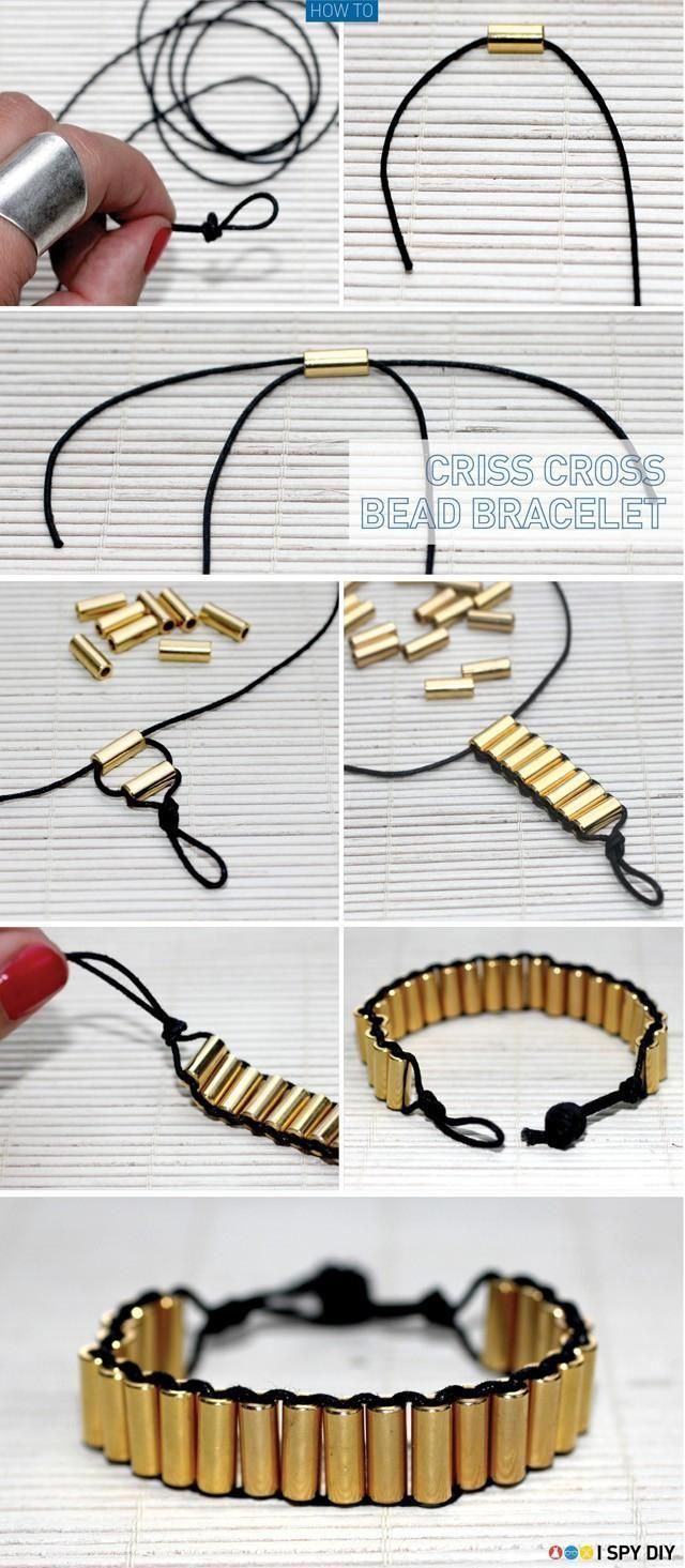 The Criss Cross Bead Bracelet - The Criss Cross Bead Bracelet -   18 diy Jewelry for men ideas