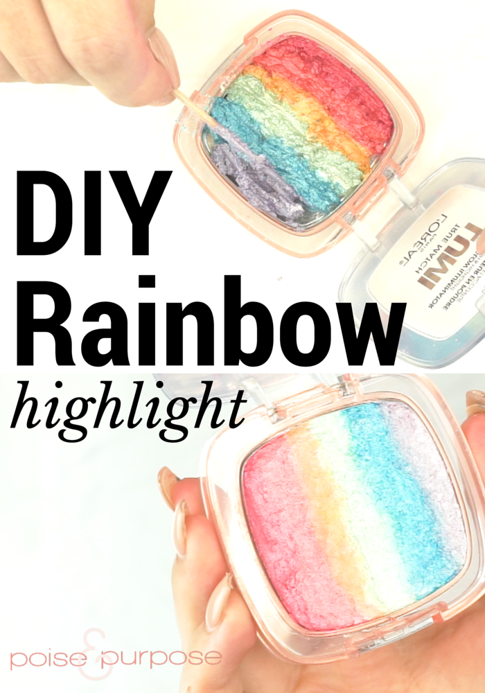 DIY Rainbow Highlight - DIY Rainbow Highlight -   18 diy Makeup highlighter ideas