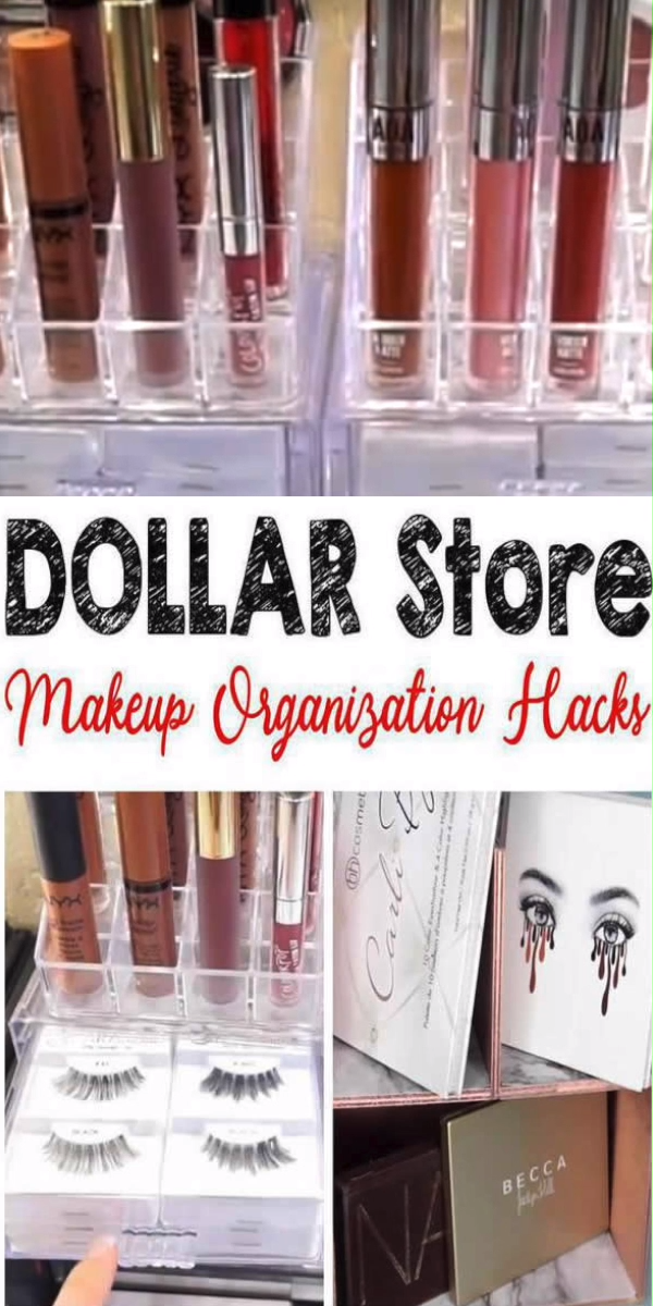 9 Dollar Store Makeup Organization Hacks That Are Borderline Genius - 9 Dollar Store Makeup Organization Hacks That Are Borderline Genius -   18 diy Makeup organization ideas