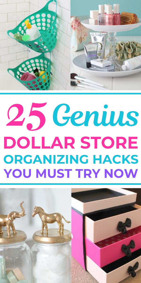 25 Genius Dollar Store Organization Hacks That Will Change Your Life - 25 Genius Dollar Store Organization Hacks That Will Change Your Life -   18 diy Makeup organization ideas