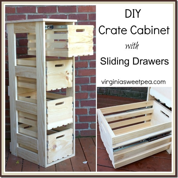 DIY Crate Cabinet with Sliding Drawers - Sweet Pea - DIY Crate Cabinet with Sliding Drawers - Sweet Pea -   18 diy Muebles cajas ideas