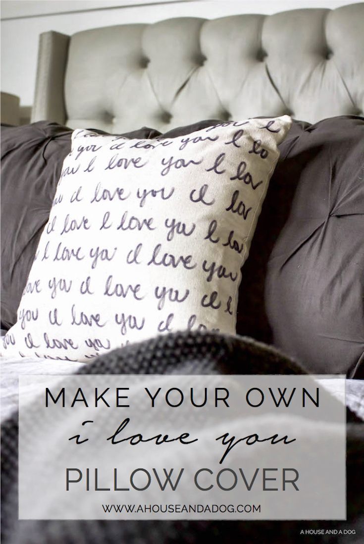 DIY I Love You Pillow - Designed Simple - DIY I Love You Pillow - Designed Simple -   18 diy Pillows for boyfriend ideas