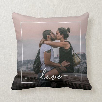 Custom Personalize Photo Template with Love Text Throw Pillow - Custom Personalize Photo Template with Love Text Throw Pillow -   18 diy Pillows for boyfriend ideas