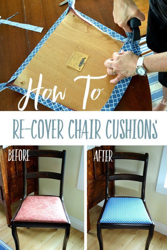 DIY Upholstery: Easy Dining Chair Seat Covers - DIY Upholstery: Easy Dining Chair Seat Covers -   18 diy Room chair ideas