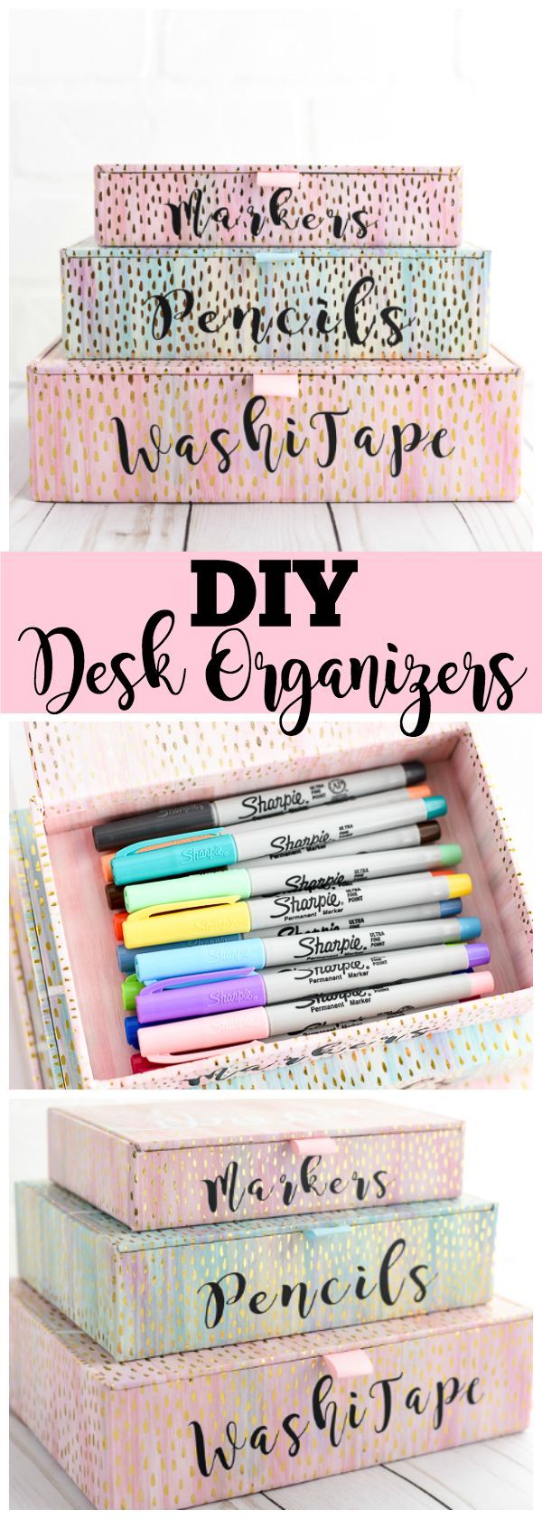 DIY Desk Organizers - DIY Desk Organizers -   18 diy Room organizers ideas
