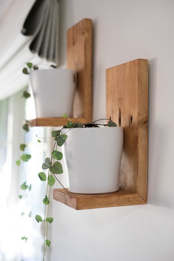 Simple and clean floating shelves to hang plants | Timber floating shelves, Decor, Plant shelves - Simple and clean floating shelves to hang plants | Timber floating shelves, Decor, Plant shelves -   18 diy Shelves ideas