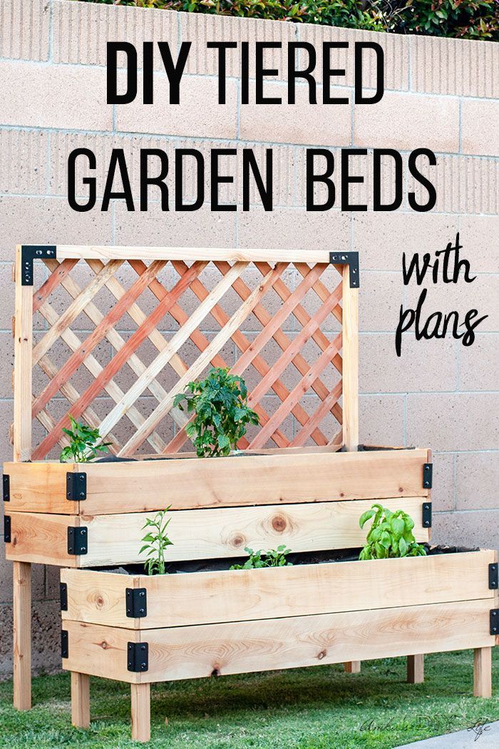 DIY Tiered Raised Garden Bed - Full Tutorial and Plans - Anika's DIY Life - DIY Tiered Raised Garden Bed - Full Tutorial and Plans - Anika's DIY Life -   18 diy Wood garden ideas