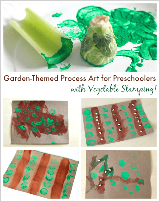 Garden Themed Process Art for Preschoolers with Vegetable Stamping - Buggy and Buddy - Garden Themed Process Art for Preschoolers with Vegetable Stamping - Buggy and Buddy -   18 fitness Art for preschool ideas