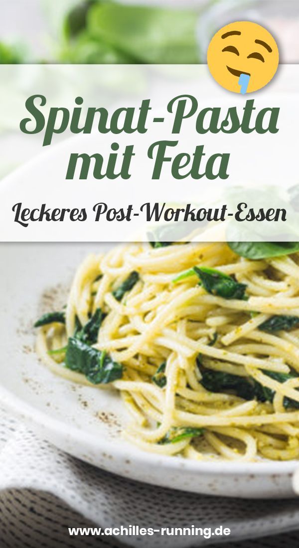 Post-Workout-Essen: Leckere Spinat-Pasta mit Feta - Post-Workout-Essen: Leckere Spinat-Pasta mit Feta -   18 fitness Rezepte nudeln ideas