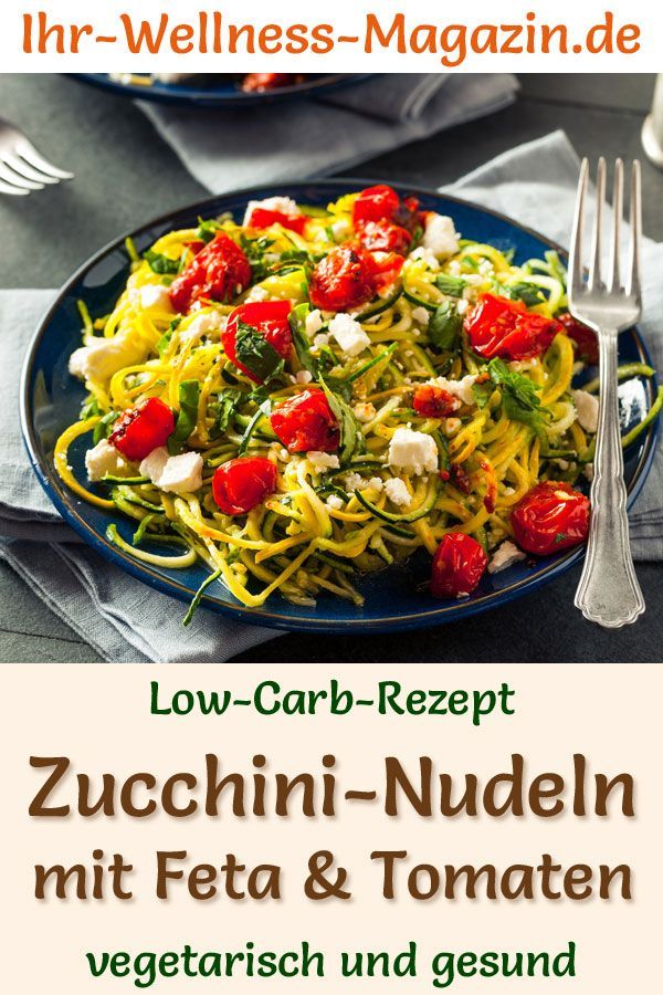 Zucchini-Nudeln mit Feta zum Abnehmen - Low Carb und vegetarisch - Zucchini-Nudeln mit Feta zum Abnehmen - Low Carb und vegetarisch -   18 fitness Rezepte nudeln ideas