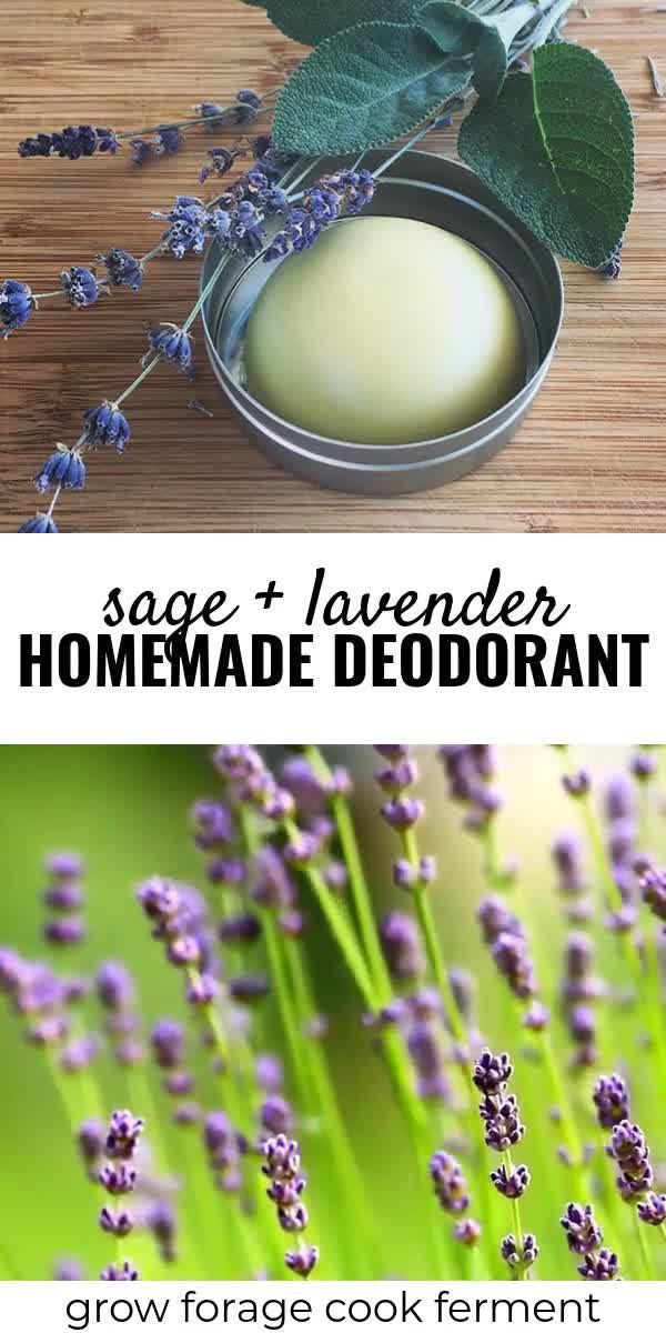 Homemade Deodorant Recipe with Lavender and Sage - Homemade Deodorant Recipe with Lavender and Sage -   homemade beauty Tips