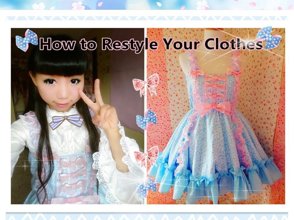 DIY Kawaii Dress - How to Restyle Your Clothes to Lolita Dress-Lolita Fashion - DIY Kawaii Dress - How to Restyle Your Clothes to Lolita Dress-Lolita Fashion -   18 kawaii diy Clothes ideas