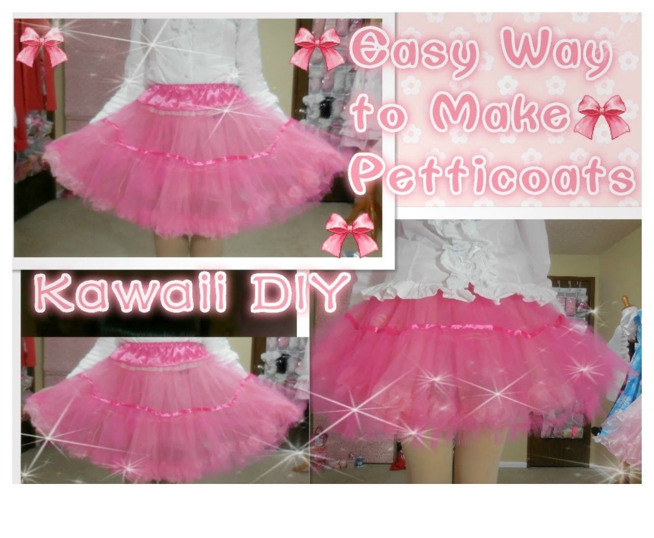Kawaii DIY- How to Make Petticoats for Beginners (with only 3 yards tulle)(easy) - Kawaii DIY- How to Make Petticoats for Beginners (with only 3 yards tulle)(easy) -   18 kawaii diy Clothes ideas