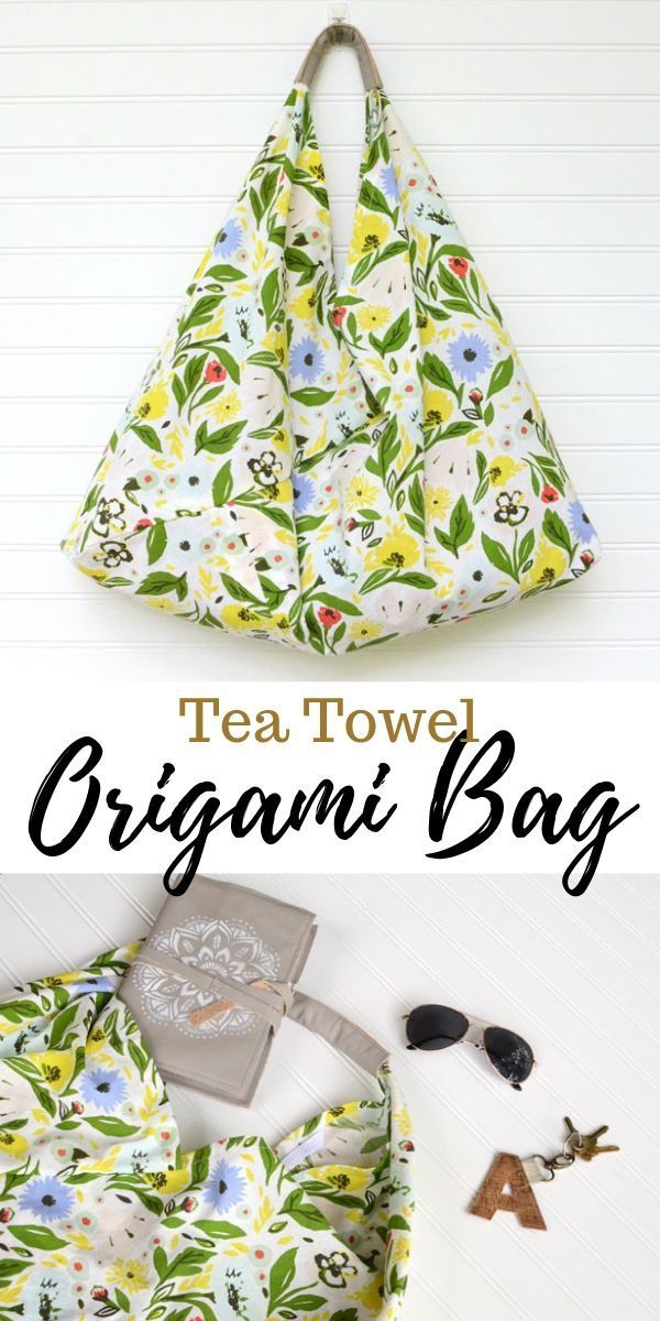 Tea Towel Origami Bag - Easy Sewing Tutorial - Orange Bettie - Tea Towel Origami Bag - Easy Sewing Tutorial - Orange Bettie -   19 diy Bag and purses ideas