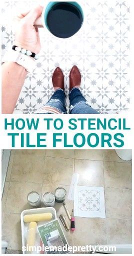 How To Stencil Tile Floors - Stencil Floors DIY, Stencil Floors Farmhouse - How To Stencil Tile Floors - Stencil Floors DIY, Stencil Floors Farmhouse -   19 diy Bathroom updates ideas